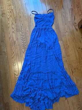 Smocked Spaghetti-Strap Maxi Dress